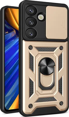 Produktbild von Hülle für Samsung Galaxy S25 Magnetische Ring Ständer Halter Dia Kameraschutz TPU Bumper Silikon Schutzhülle Gold