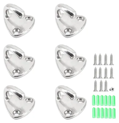 4er-Pack Anti-Turbulenz Kleiderhaken, Edelstahl 316, silber