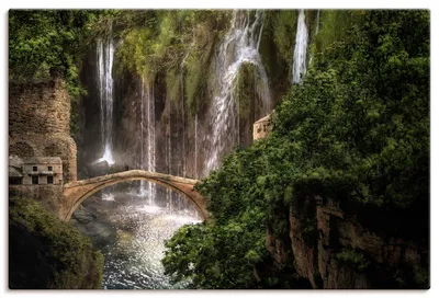Produktbild von ARTland Leinwandbild Die alte Brücke Größe: 60x40 cm