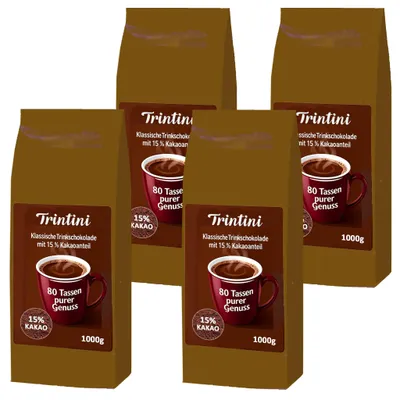 Produktbild von Trintini Trinkschokolade mit 15% Kakao 4x1000g