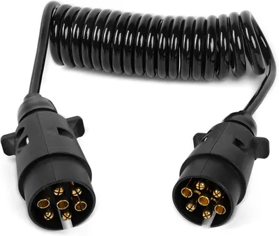 Produktbild von 7-polige Anhängerkabel 2,5 m, universeller Anhängerstecker 12V, für Wohnmobil, Wohnwagen, Boot, Lkw