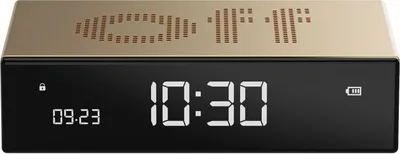 Lexon LR152D Digitalwecker Flip Premium Wecker Goldfarben 1