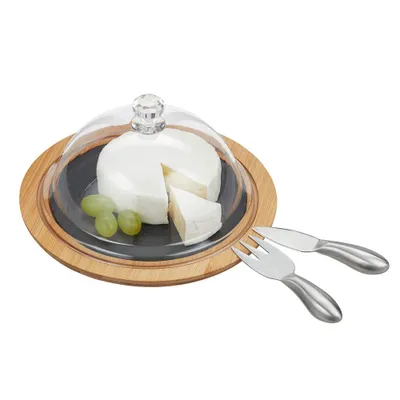 Produktbild von relaxdays Käse-Set braun 25,0 cm