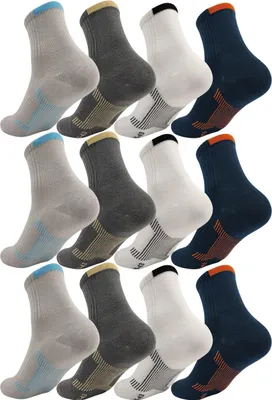 Produktbild von 12 Paar Herren Sport Sneaker Socken Quarter Socks Kurzsocken Halbsocken Mix1/40-43
