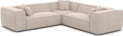 Produktbild von Strukturstoff Ecksofa Arelia Beige