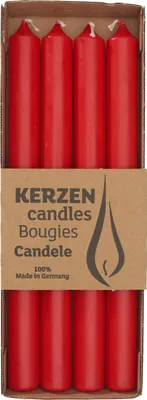 Produktbild von Stabkerze, Ø 2,2 x 25 cm, 4 Stück Rubin