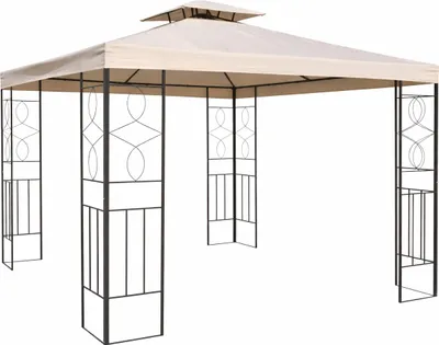 Produktbild von Pavillon 298x298 cm – beiges Dach, stabil, für Garten & Terrasse