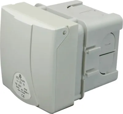 Obrázek produktu pro Zásuvka IP44 5x16 pod omítku, bílá