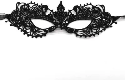 Productafbeelding van Maskerade-masker y kant - Venetiaans masker - Carnaval - Kostuumfeest - Cosplay - Afmetingen 23 cm x 8 cm - Feestmasker