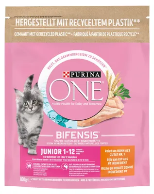 Productafbeelding van Purina One Junior Kip & Volkoren Granen 800gr