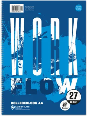 Produktbild von Collegeblock A4 80Bl 70g Lin27 Workflow liniert