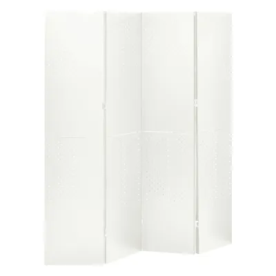 Zdjęcie produktu dla vidaXL 4-częściowa przegroda do pokoju 2 szt. Biały 160x180 cm Stal
