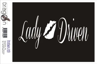 Produktbild von Aufkleber / Autoaufkleber - JDM / Die cut / Auto / OEM - Lady driven - 210x100mm silber - Heckscheibe / Heckscheibenaufkleber