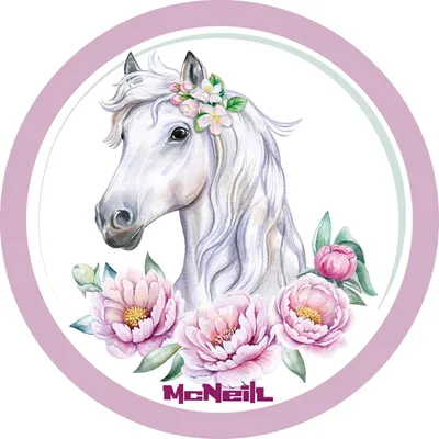 Produktbild von McNeill McAddys zu Schulranzen Pferd: weiß-Blumen