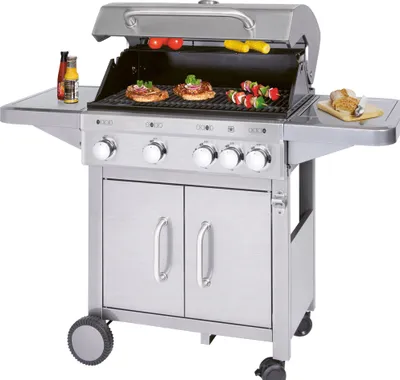 Zdjęcie produktu dla Grill gazowy Proficook PC-GG 1181silver 4 palniki ze stali nierdzewnej + dodatkowa płyta grzewcza (4+1)