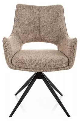 Image de Chaise pivotante en tissu - Gamme Fino II - Taupe