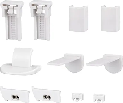 Produktbild von 2 Sets 20mm Plissee Ersatzteile Set Klemmträger Befestigung Plissee Klemmträger Zubehör Klemmträger mit Stecker für Plissees mit Vier Kordelzug