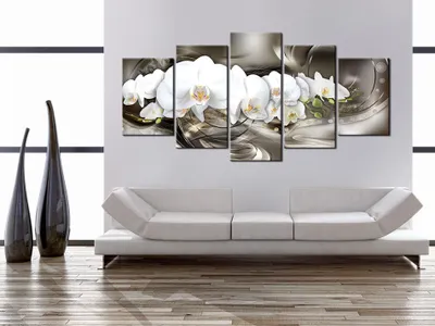 Produktbild von Akustikbild Blumen 200x100 cm 5-teilige Bilder Akustikschaum Hochleistungsschallabsorber Schallschutz Leinwand 5 tlg Wandbild Raumakustik Schalldämmung b-A-0296-b-n