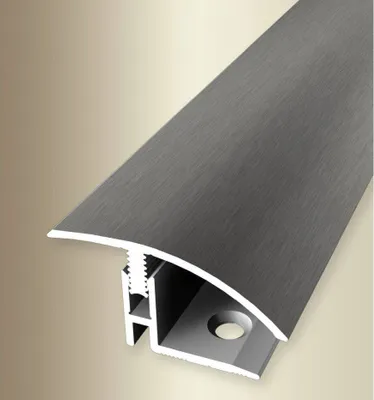 Produktbild von PROVISTON | Übergangsprofil | Parkettausgleich | Breite: 39 mm | Höhenausgleich: 12 - 17 mm | Länge: 900 mm | Aluminiumprofil | Edelstahloptik | 1 Stück