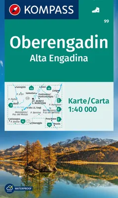 Produktbild von KOMPASS Wanderkarte 99 Oberengadin / Alta Engadina 1:40.000