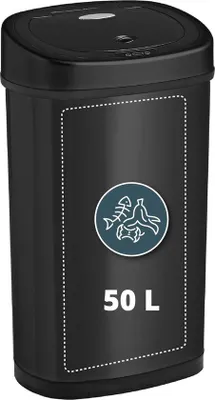 Image de Poubelle à capteur - 50 L - Sans contact et hygiénique - Noir