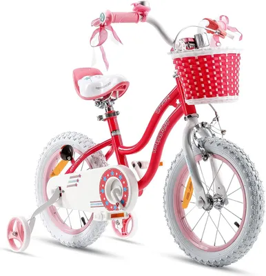 Kinderfahrrad 12 Zoll, rosa, mit Stützrädern, Rücktrittbremse