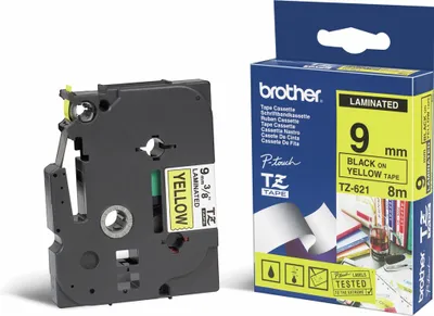 Obrázok produktu pre Brother TZE-621, Čierna na žltej, TZe, Šedá, Tepelný prenos, Filipíny, 5 rok / roky