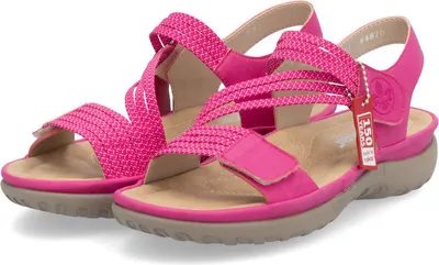 Image de Sandales Rieker pour femmes Fuchsia-Pink, Couleur:rouge, EU Taille:38