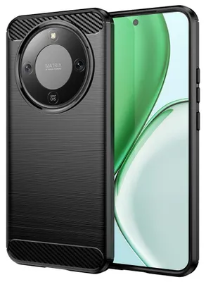 Produktbild von Handyhülle für Honor Magic8 Lite, Techsuit Carbon Silicone, Schwarz