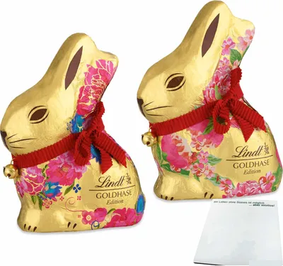 Immagine prodotto di Coniglietto Lindt Edizione Fiori (confezione da 100 g) + blocco usy