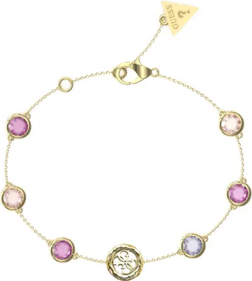 Immagine prodotto di Bracciale da donna in oro con cerchi di zirconi Guess