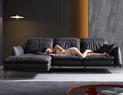 Zdjęcie produktu dla Skórzana kanapa narożna kanapa narożna kanapa narożna tapicerka designerskie meble do salonu