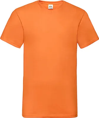 Produktbild von Fruit of the Loom 61-066-0 | Valueweight V-Neck Herren T-Shirt - Farbe: Orange - Größe: XL