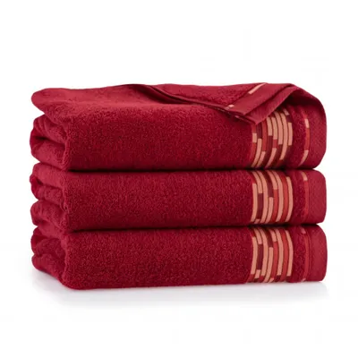 Produktbild von Handtuch - 100% Baumwolle - 450 g/m2 - 30x50 cm - Extra Saugfähig - Rot - hohe Grammatur - GRAFIK