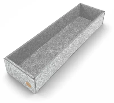 Produktbild von Aufbewahrungsbox CLEAN Filz 50 x 14 x 8 cm ohne Deckel in hellgrau meliert