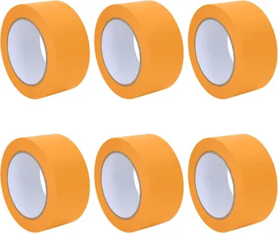 Image de Rubans de masquage pour peintre 6 pcs Jaune 50 mm x 50 m Papier