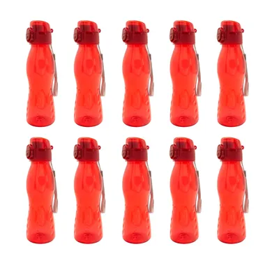 Produktbild von 10 Stück Steuber Klick Top Freizeit Trinkflaschen, 700ml rot