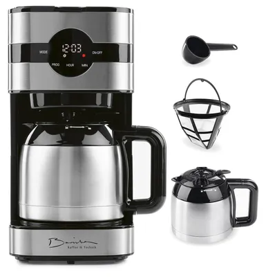 Productafbeelding van BARISTA filterkoffiemachine met geïsoleerde kan | Touchscreen en timerfunctie | Permanentfilter, 900W | Waterreservoir van 1,25 liter | Geschikt voor 8 kopjes koffie