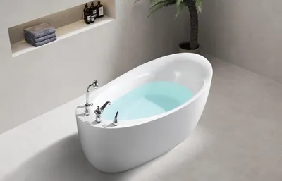 Obrázek produktu pro Vana Oválná vana Volně stojící vany 160x80 Kohoutky Kompletní