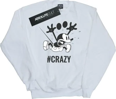 Produktbild von Disney - "#Crazy" Sweatshirt für Herren BI37469 (S) (Weiß)
