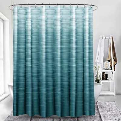 Image de Rideau de douche dégradé, turquoise, 240x200 cm