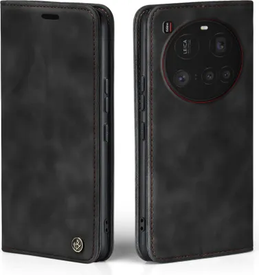 Produktbild von Handy Hülle für Xiaomi 15 Ultra Klapphülle Bookcase Flip Cover Handy Tasche Etui Farbe: Schwarz
