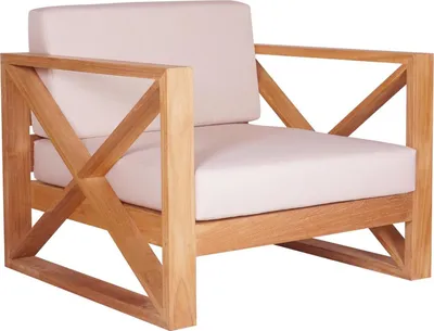 Produktbild von Teako Design Loungesessel Molveno Teakholz mit Armlehnen 90x85 cm