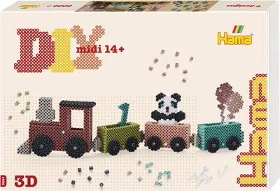 Produktbild von Hama Art 3D Geburtstagszug Midi-Bügelperlen