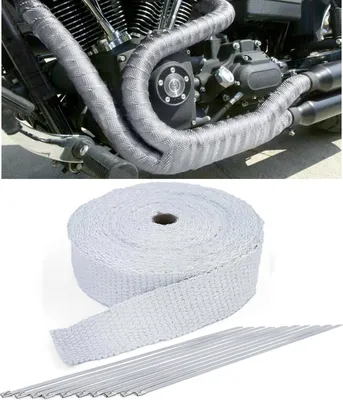 Produktbild von Auspuff Hitzeschutzband Thermoband Keramik bis 1300°C 50mmx2mm 10Meter