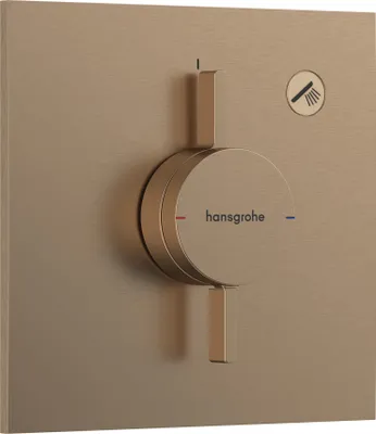 Image de Mitigeur encastré Hansgrohe DuoTurn E pour une seule sortie, finition bronze brossé