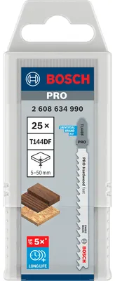 Immagine prodotto di Lama per seghetto alternativo PRO Hardwood fast T144DF, 100 mm, 25 pz.