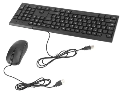 Zdjęcie produktu dla Zestaw klawiatury i myszy – czarny, wodoodporny, 104 klawisze, antypoślizgowy, przewodowe połączenie USB – zestaw do gier i biura