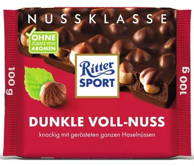Immagine prodotto di Ritter SPORT 5211928002 Ritter SPORT Dunkle Voll-Nuss Schokolade 100,0 g