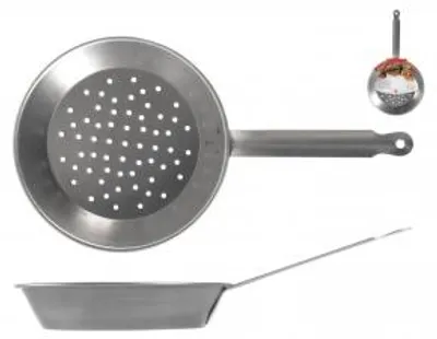 Immagine prodotto di HOMe Padella Per Castagne Con Manico Antiscivolo In Ferro Cm 27